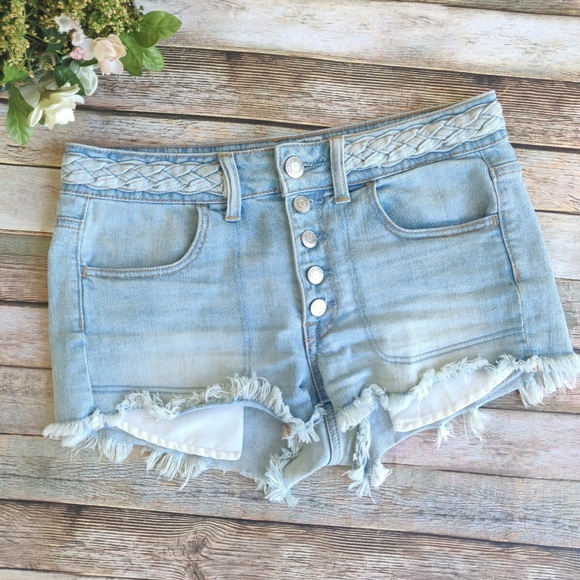 American Eagle Outfitters Pants - American Eagle Hi-Rise Shortie Jean Twisted Shorts